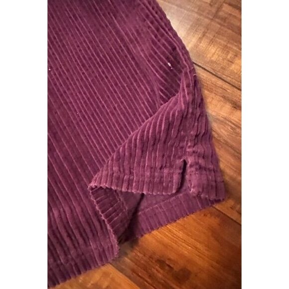 Crossroads Vintage Unisex Corduroy Burgundy Zip-Front Shacket-Jacket w/Pockets S - Picture 5 of 9